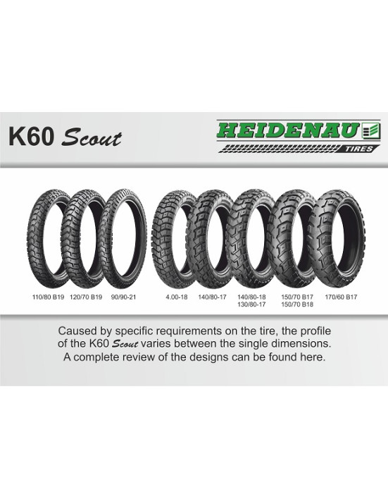 HEIDENAU 4.00-18 K60 SCOUT 64T TT M/C M+S Zadná DOT 24/2026