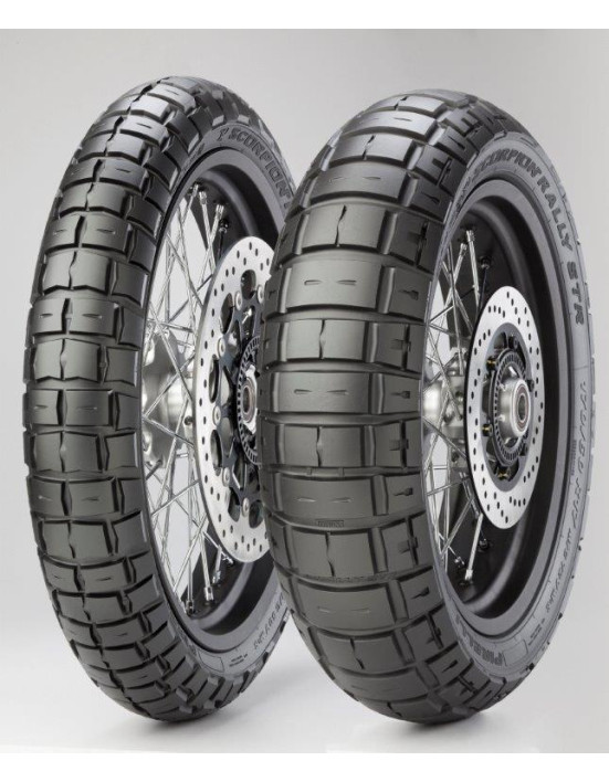 PIRELLI 110/80R19 SCORPION RALLY STR 59V M+S M/C TL Predná DOT 49/2025